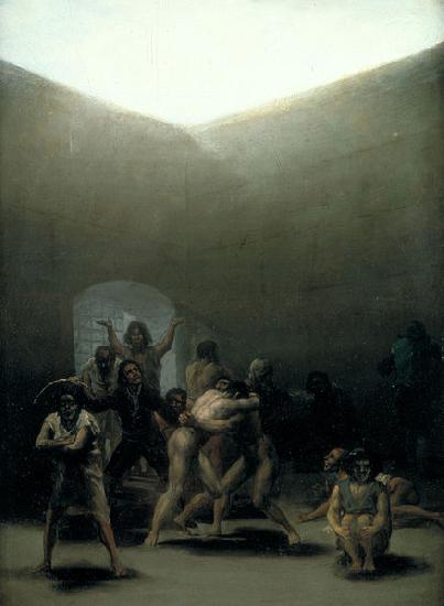 Francisco de Goya Courtyard with Lunatics or Yard with Madmen France oil painting art